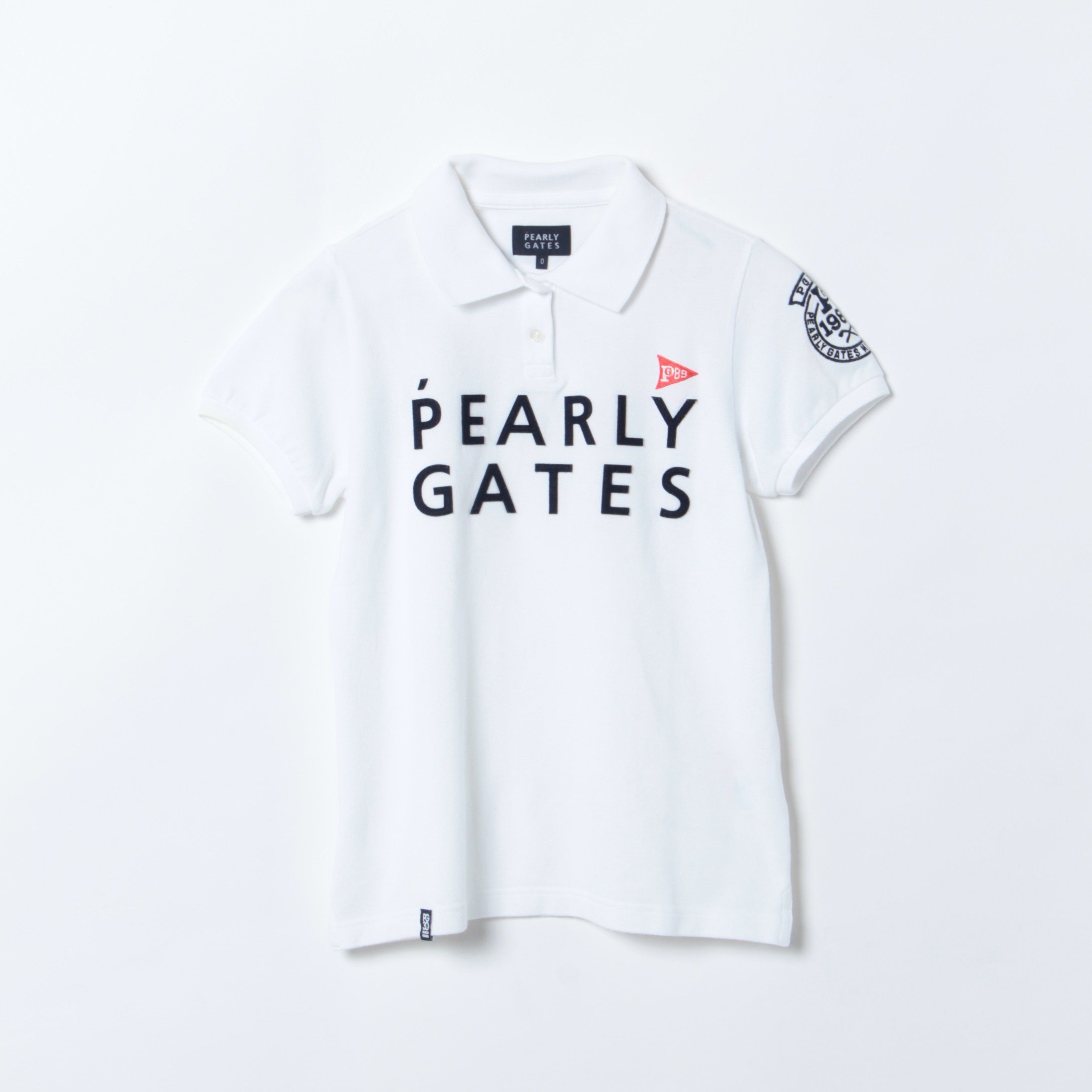 新品 I´m PEARLY GATES 半袖ポロシャツ(5)Ｌ/白 大文字-