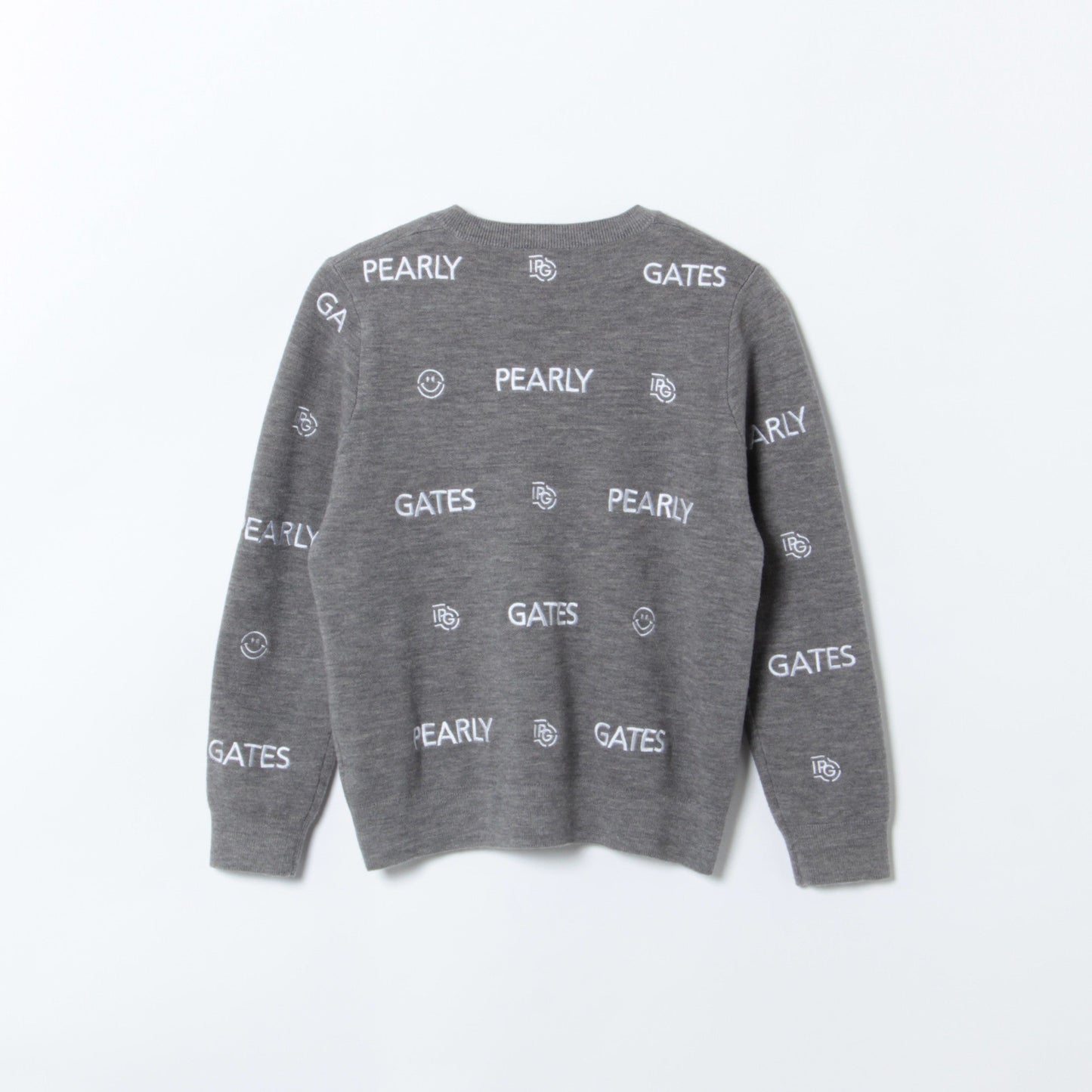 WJQ+刺繍 クルーネックニットプルオーバー