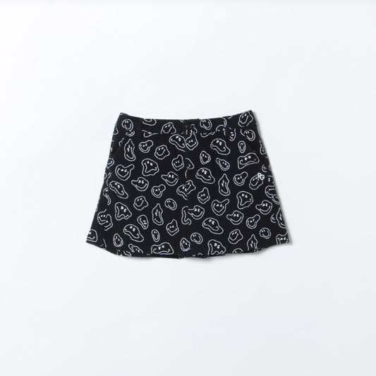 ストレッチスラブストライプ メルトニコ柄プリント スカート ＜TOKE NICOシリーズ＞