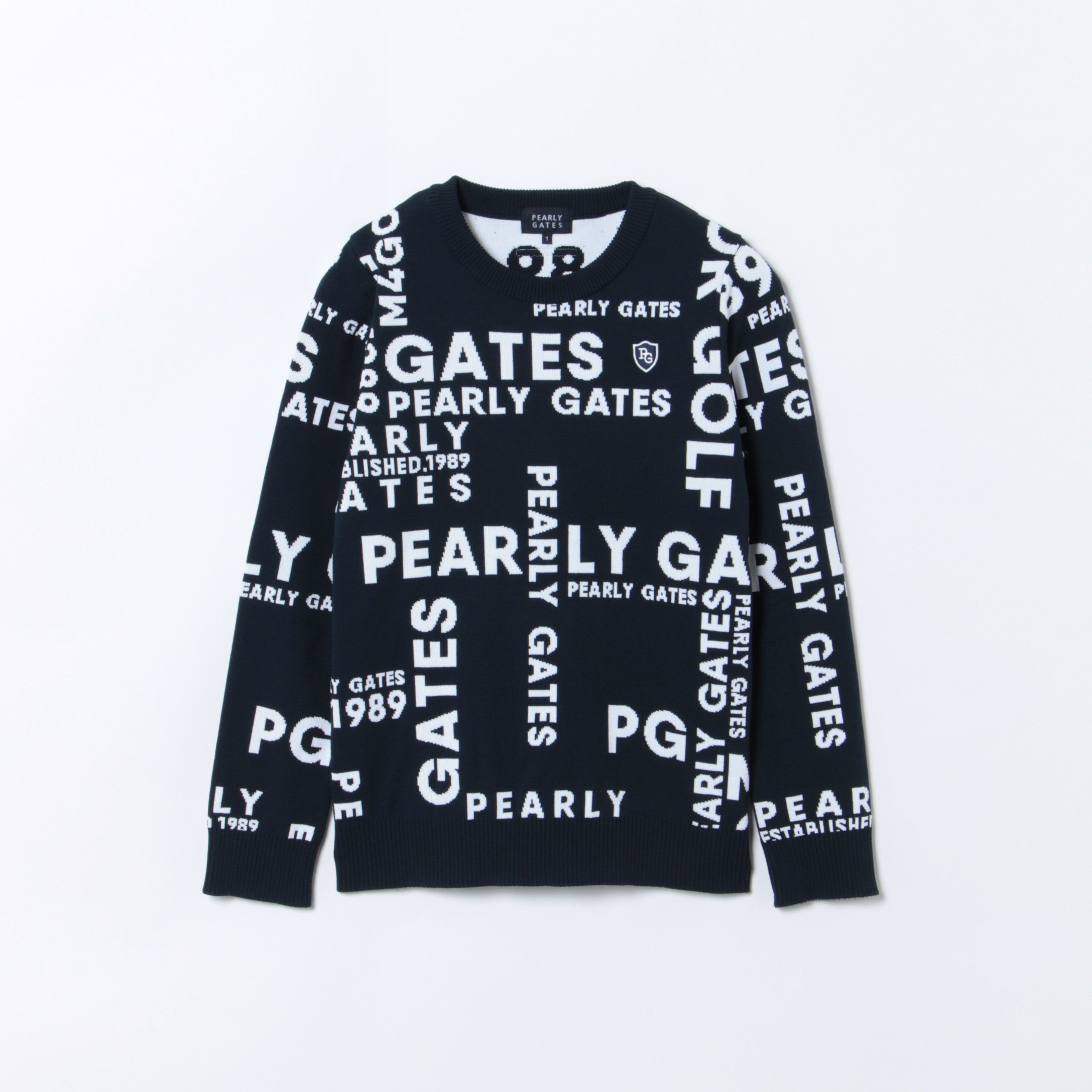 PY ロゴ ジャガード クルーネック ニット プルオーバー ＜LOGOシリーズ＞｜PEARLY GATES（パーリーゲイツ）公式｜ニット  LADIES｜公式リユース通販サイト EARLY GAETS Reunited – PEARLY GATES REUNITED